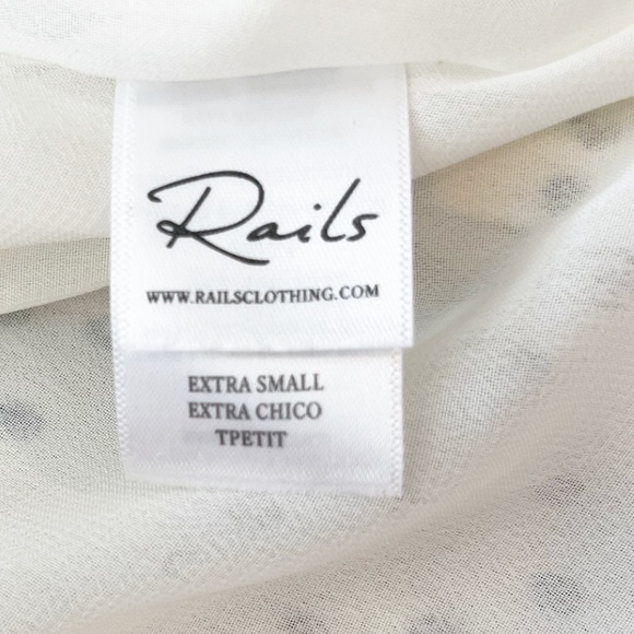 Rails Frida Ivory/ Blue Speckled Dot Dress Size Small - Picture 9 of 13